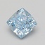 1.55 Ct. Fancy Vivid Blue Cushion Lab Grown Diamond