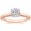 14K Rose Gold Liliana Diamond Ring, smalltop view