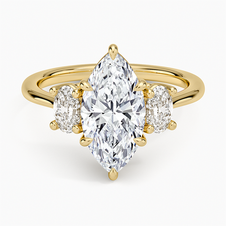 Oval-Cut Three Stone Diamond Ring