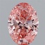 1.65 Ct. Fancy Vivid Pink Oval Lab Grown Diamond