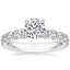 18K White Gold Ellora Three-Quarter Coverage Diamond Ring, smalltop view