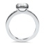Round Flush Set Engagement Ring, smallside view