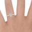 18K Yellow Gold Audrey Perfect Fit 1.4mm Solitaire Ring, smallzoomed in top view on a hand
