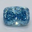 2.51 Ct. Fancy Vivid Malibu Blue Cushion Lab Grown Diamond