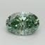 1.3 Ct. Fancy Vivid Pacific Green Oval Lab Grown Diamond