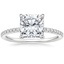 Platinum Perfect Fit Half Coverage Hidden Halo Diamond Ring (1/5 ct. tw.), smalltop view