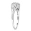The Jillayne Ring, smalltop view on a hand