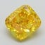 3.05 Ct. Fancy Vivid Yellow Cushion Lab Grown Diamond