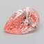 2.91 Ct. Fancy Vivid  Pink Pear Lab Grown Diamond