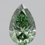 4.05 Ct. Fancy Vivid  Green Pear Lab Grown Diamond