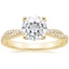 18K Yellow Gold Petite Luxe Twisted Vine Diamond Ring (1/4 ct. tw.), smalltop view
