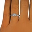 The Ellita Ring, smalltop view on a hand