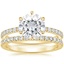 18KY Moissanite Bliss Diamond Ring (1/6 ct. tw.) with Bliss Diamond Ring (1/5 ct. tw.), smalltop view