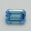 1.01 Ct. Fancy Vivid Blue Emerald Lab Grown Diamond