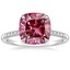 18K White Gold Viviana One-Quarter Coverage Diamond Ring, smalltop view