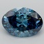 4.11 Ct. Fancy Deep Blue Oval Lab Grown Diamond