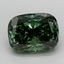 1.96 Ct. Fancy Vivid  Green Cushion Lab Grown Diamond