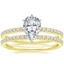 18K Yellow Gold Luxe Ballad Diamond Ring (1/4 ct. tw.) with Ballad Diamond Ring (1/6 ct. tw.)