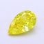 1.51 Ct. Fancy Vivid  Yellow Pear Lab Grown Diamond
