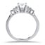 Emerald-Cut Diamond Deco Ring, smallside view