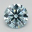 1.53 Ct. Fancy Intense Greenish Blue Round Lab Grown Diamond