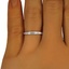 The Jiva Ring, smallzoomed in top view on a hand
