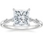 18K White Gold Versailles One-Quarter Coverage Diamond Ring, smalltop view