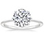 18K White Gold Petite Elodie Eight-Prong Solitaire Ring, smalltop view