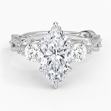 Luxe Secret Garden Three Stone Diamond Ring