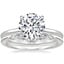 18K White Gold Flower Petal Diamond Ring with Yvette Diamond Ring