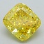 2.34 Ct. Fancy Vivid Yellow Cushion Lab Grown Diamond