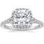 18K White Gold Joy Half Coverage Diamond Ring, smalltop view