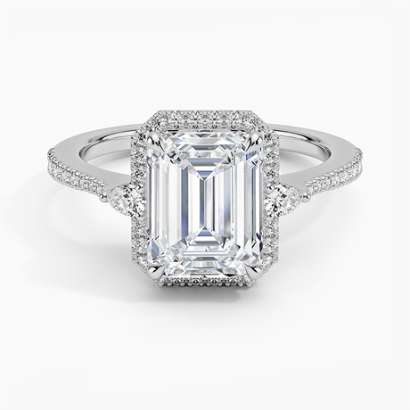 Pear Halo Diamond Ring