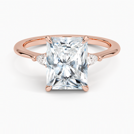 14K Rose Gold Aria Three Stone Diamond Ring (1/10 ct. tw.)