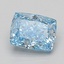 1.56 Ct. Fancy Vivid Blue Cushion Lab Grown Diamond