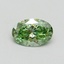 0.51 Ct. Fancy Vivid Green Oval Lab Grown Diamond