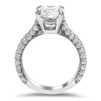 Custom Modern Micro Pave Diamond Ring