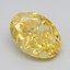 1.08 Ct. Fancy Vivid  Yellow Oval Lab Grown Diamond