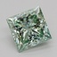1.09 Ct. Fancy Vivid Green Princess Lab Grown Diamond