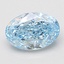 1.57 Ct. Fancy Vivid Blue Oval Lab Grown Diamond