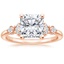 14K Rose Gold Miroir Diamond Ring, smalltop view