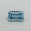 0.31 Ct. Fancy Intense Blue Emerald Lab Grown Diamond