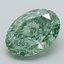 2.20 Ct. Fancy Vivid Green Oval Lab Grown Diamond