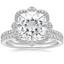 PT Moissanite Reina Diamond Ring with Luxe Ballad Diamond Ring (1/4 ct. tw.), smalltop view