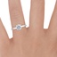 Platinum Maeve Diamond Ring, smallzoomed in top view on a hand