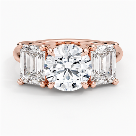 14K Rose Gold Luxe Rhiannon Three Stone Diamond Ring (1 1/10 ct. tw.)