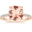 14K Rose Gold Amelie Half-Coverage Diamond Ring, smalltop view