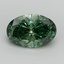2.18 Ct. Fancy Vivid Pacific Green Oval Lab Grown Diamond