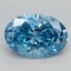 1.51 Ct. Fancy Vivid Blue Oval Lab Grown Diamond