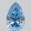 1.59 Ct. Fancy Vivid Blue Pear Lab Grown Diamond